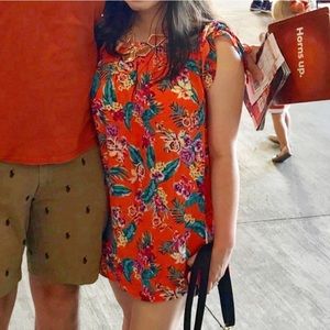 Forever 21 Floral Cold-Shoulder Dress